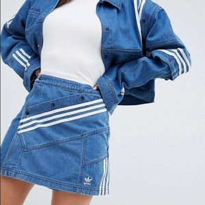 Adidas x Danielle Cathari denim skirt L NWT